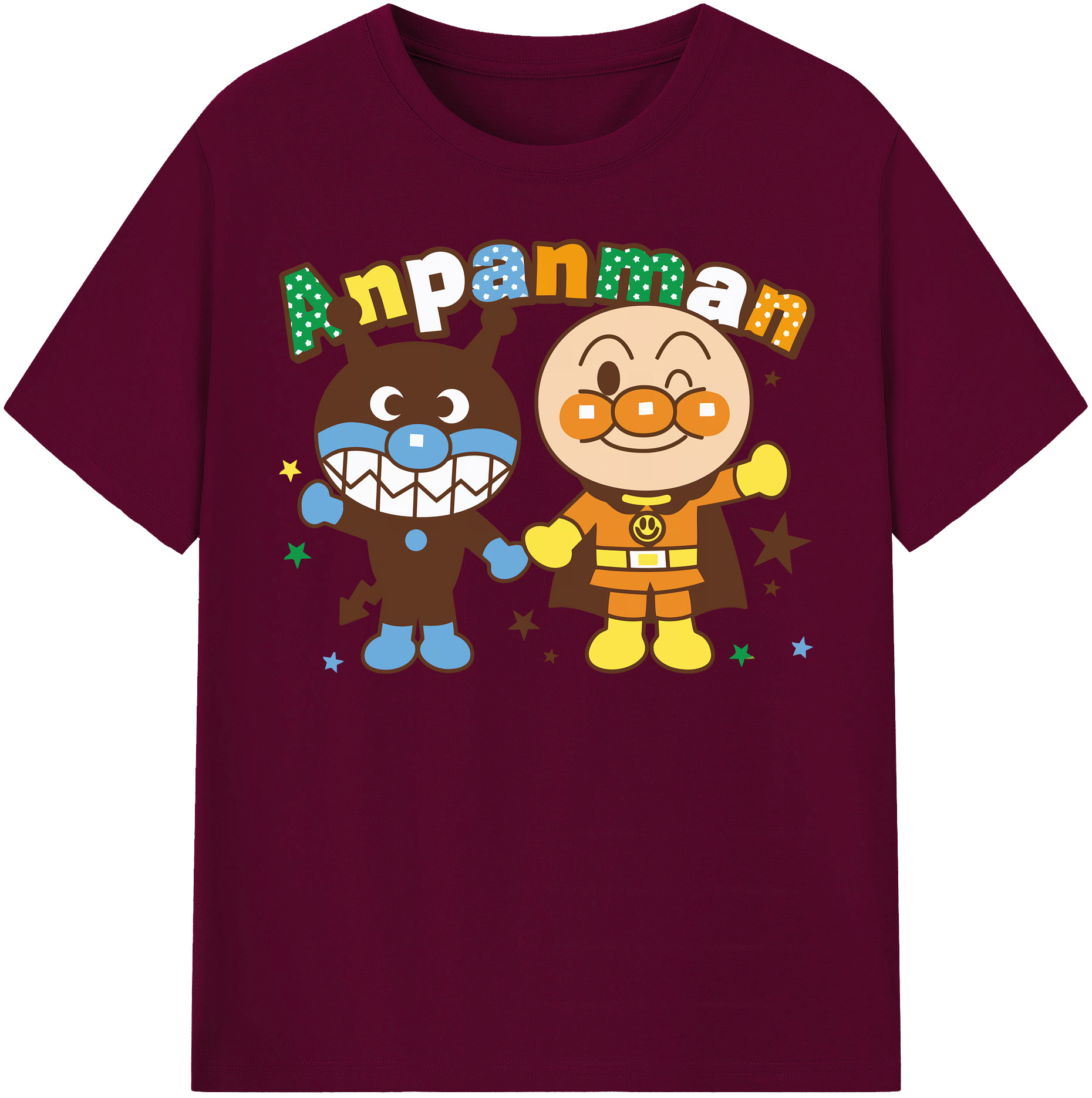 （画像用） アンパンマン Anpanman レディースカジュアルプリントTシャツ（綿100％）